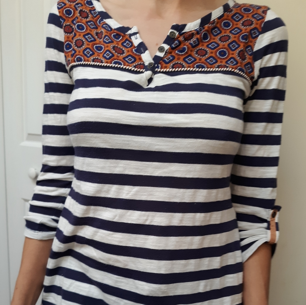 Striped and Patterned Top